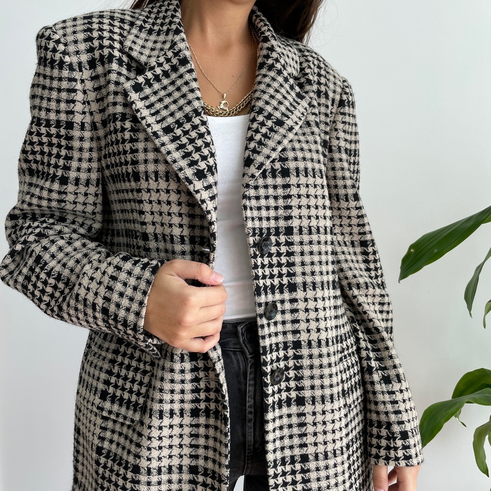 Escada houndstooth wool blazer jacket - Picture 5 of 13